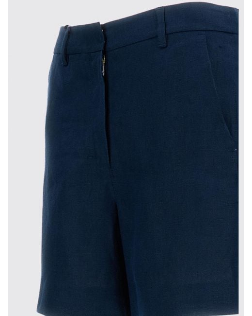 Max Mara Blue Linen Chino Shorts
