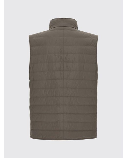 Brunello Cucinelli Gray Quilted Gilet for men