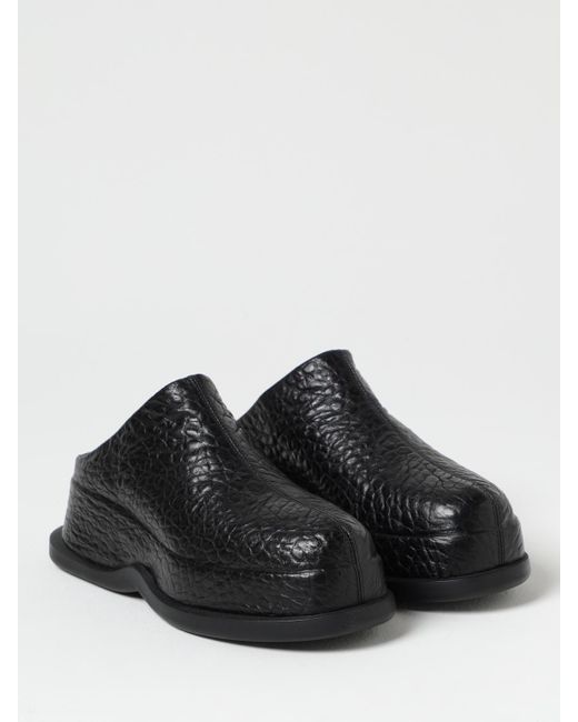 McQueen Black Wave Skull Embossed Mules