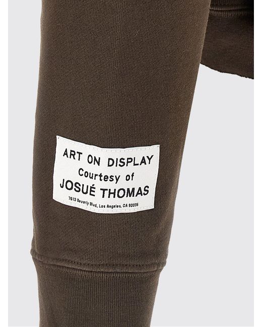 GALLERY DEPT. Brown Oversized Abstract Print Cotton Hoodie for men