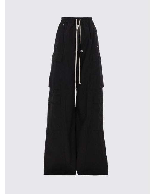 Rick Owens Black Jumbo Belas Cotton Trousers
