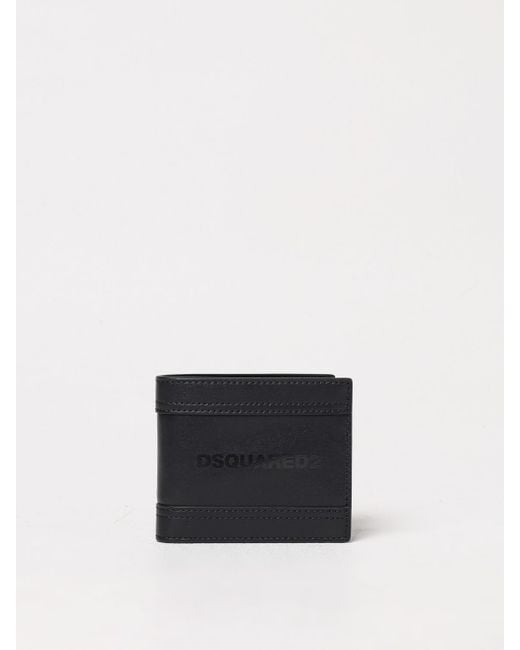 DSquared² White Leather Bifold Wallet for men