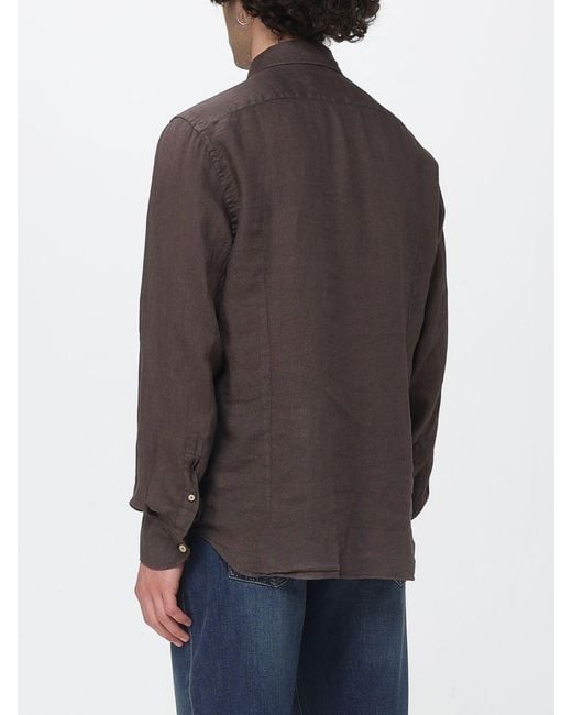 Mc2 Saint Barth Brown Linen Shirt for men