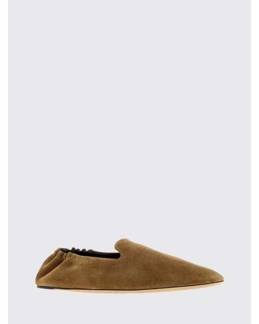 The Row White Casa Suede Loafers With Elasticated Heel for men