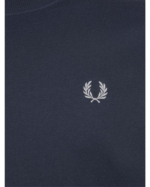 Fred Perry Blue Cotton Sweatshirt for men