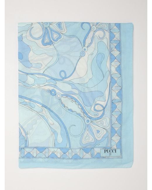 Emilio Pucci Blue Neck Scarf