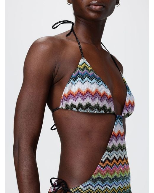 Missoni Black Rashel Crevon Trikini Swimsuit