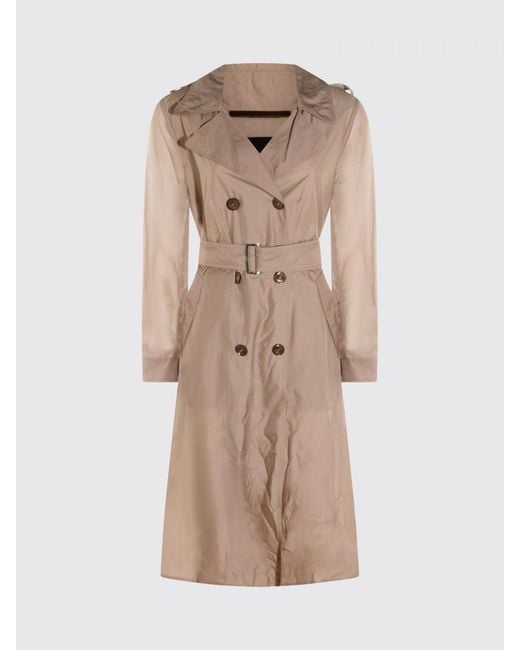 Moorer Natural Double-Breasted Cotton Trench Coat