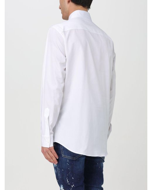 Camicia con logo di DSquared² in White da Uomo