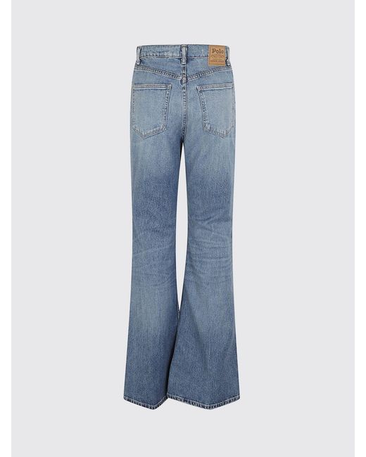Polo Ralph Lauren Blue Cotton Denim Flared Jeans