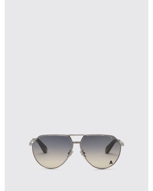 Philipp Plein Gray Metal Sunglasses for men