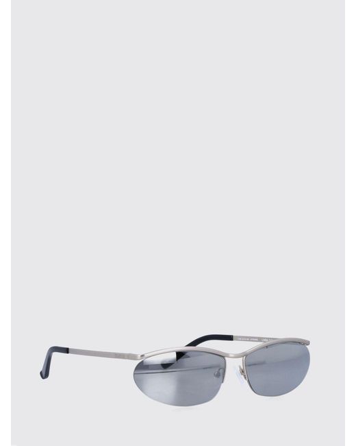 The Attico White Charlotte-Tone Metal Oval Frame Sunglasses