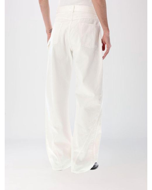 J.W. Anderson White Twisted Workwear Wide-Leg Denim Jeans for men