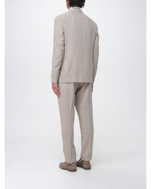 Eleventy Gray Single-Breasted Virgin Wool And Cashmere Dress for men