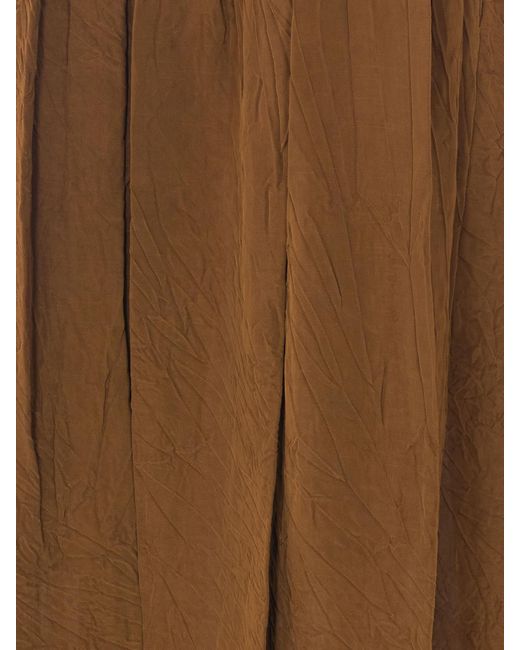 Uma Wang Brown Viscose Midi Skirt