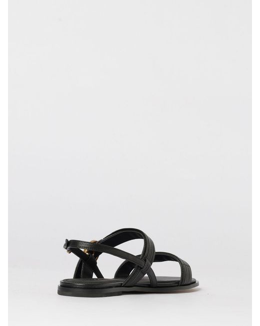 Pinko White Leather Sandals