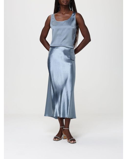 Max Mara Blue Satin Top