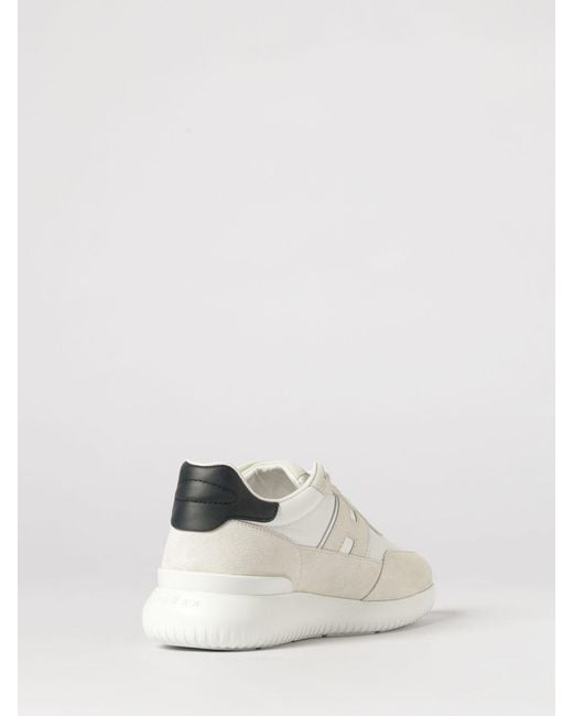 Hogan Natural Interactive³ Suede And Leather Sneakers for men
