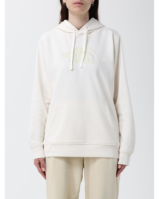 The North Face White Drew Peak Light Cotton Hoodie With Logo