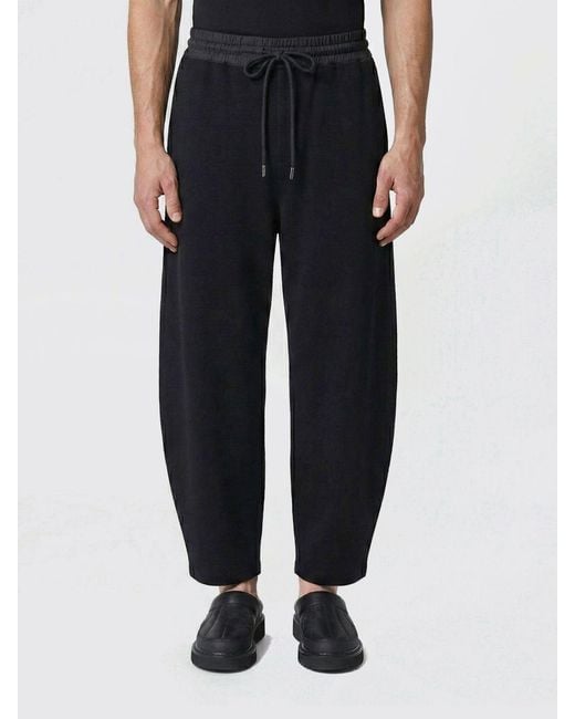 Sacai Black Cotton Blend Jogging Pants for men