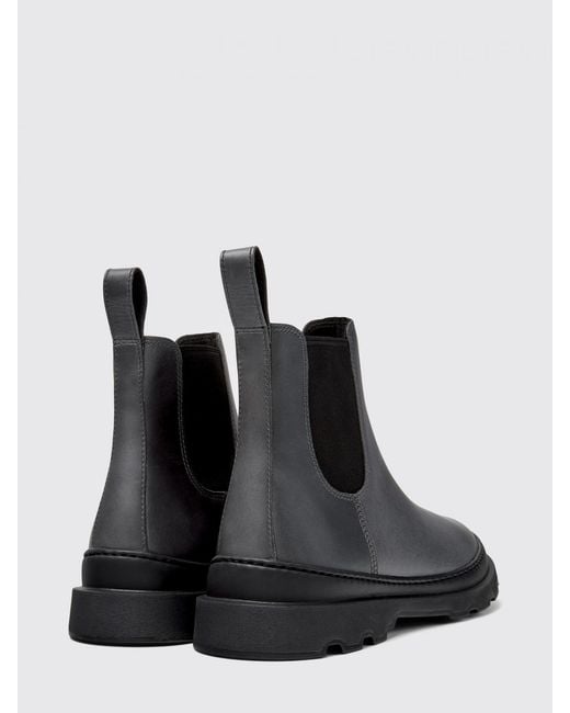 Camper Black Brutus+ Leather Ankle Boots for men