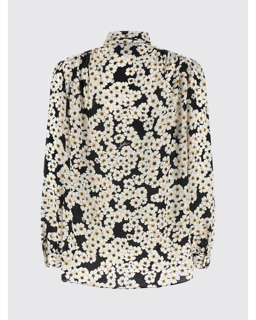 Valentino White Silk Shirt With Floral Print