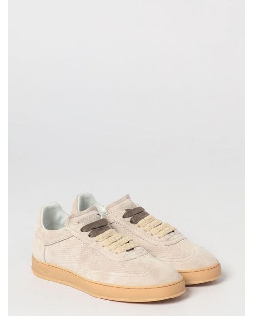 Soldini 80 Natural Akira Perforated Suede Sneakers