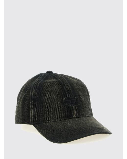 DIESEL Black C-Run Cotton Denim Hat for men