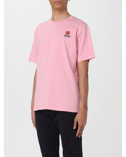 T-shirt basic con mini logo Fiore di KENZO in Pink da Uomo