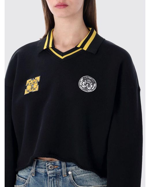Off-White c/o Virgil Abloh Blue Crop Cotton Polo Shirt With Logo