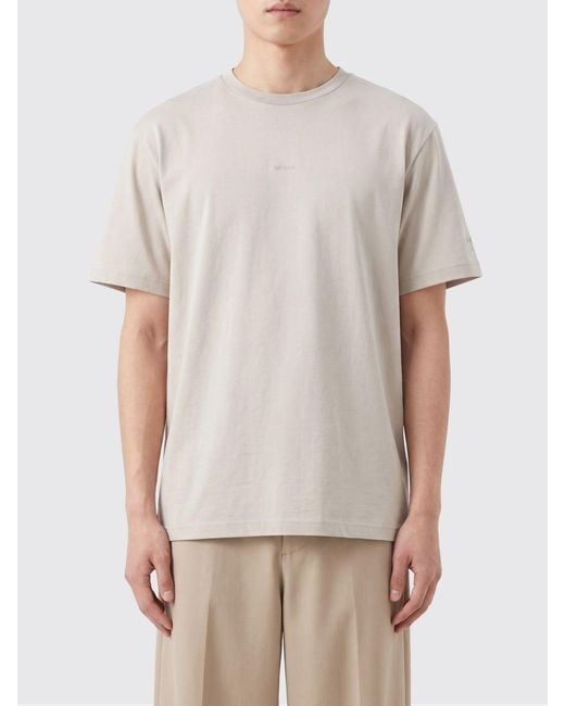 Tatras Natural Crewneck Cotton T-Shirt With Tone-On-Tone Logo On The Chest for men