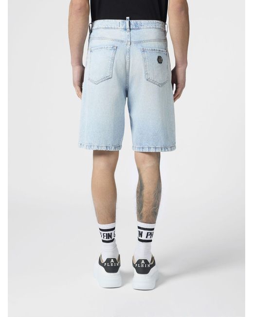 Philipp Plein Blue Shorts for men