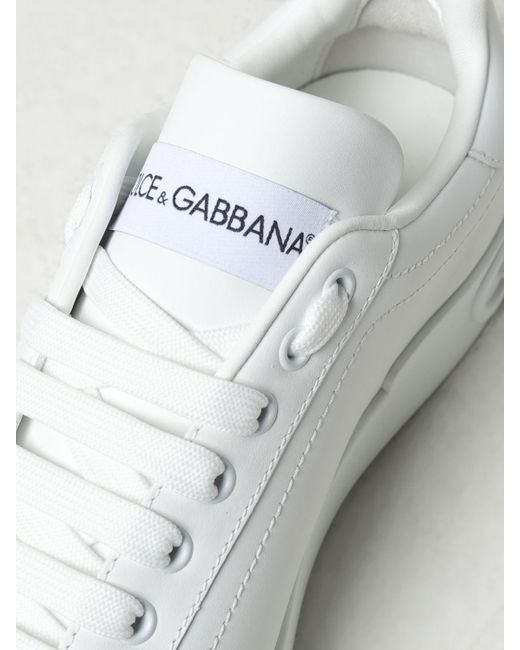 Zapatillas con logo en relieve Dolce & Gabbana de color White