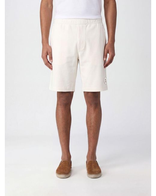 Brunello Cucinelli White Cotton Shorts for men