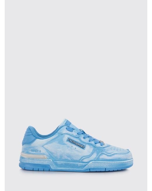 Philipp Plein Blue Viper Ii Used Leather Sneakers for men