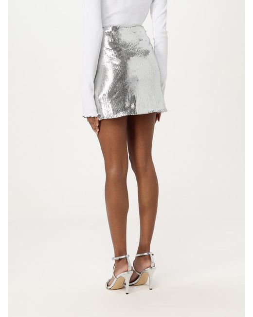 ROTATE BIRGER CHRISTENSEN White Sequin Mini Skirt Partywear