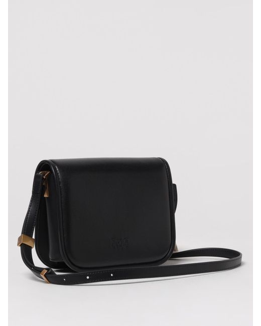 Pinko Black Love Box Leather Bag