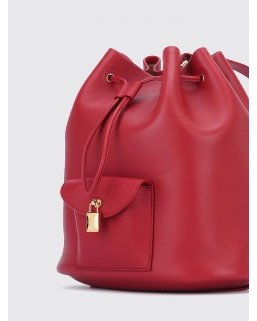 Loro Piana Red Leather Backpack