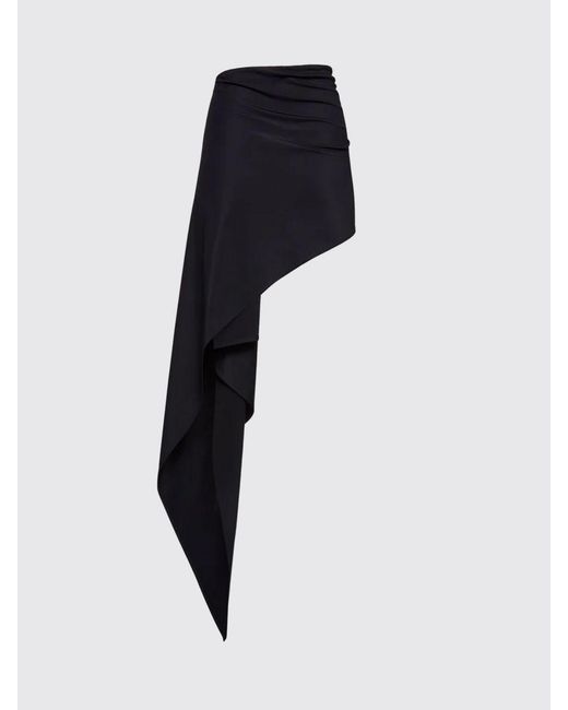 Magda Butrym Black Asymmetric Polyamide Skirt