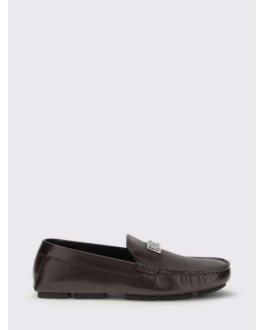 Dolce & Gabbana White Dolce &Amp Gabbana Leather Driver Loafers for men