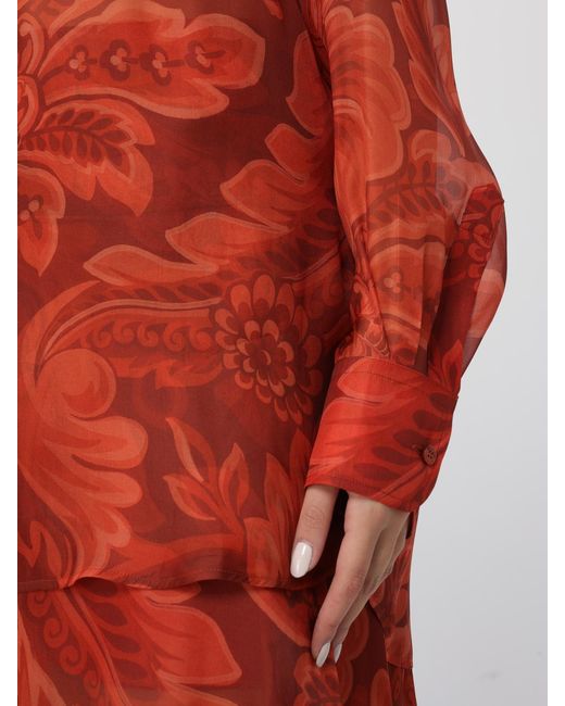 Etro Red Hemdbluse Damen