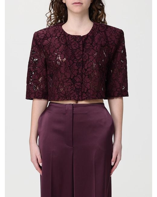 Pinko Purple Lace Crop Jacket