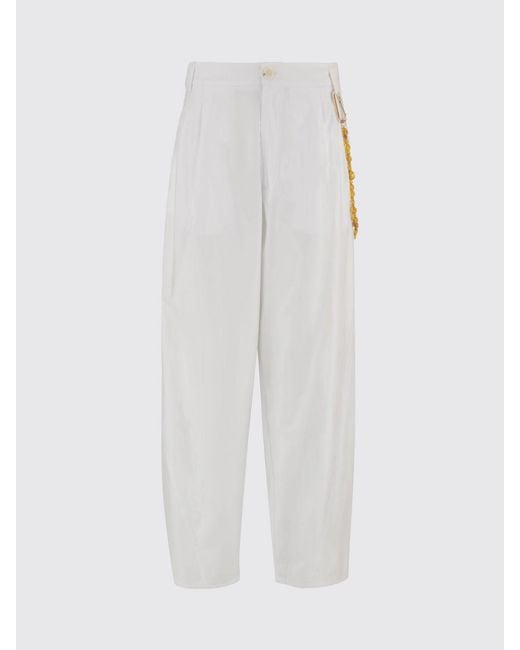 DARKPARK White Phebe Wide Leg Cotton Trousers