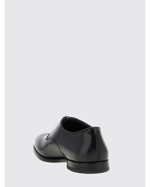 Doucal's White Brushed Leather Derby Shoes for men