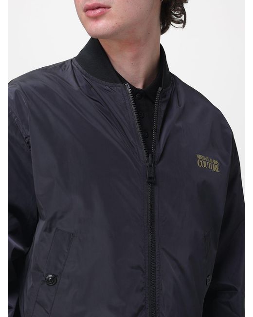 Versace Jeans Couture Blue Reversible Polyester Bomber Jacket for men
