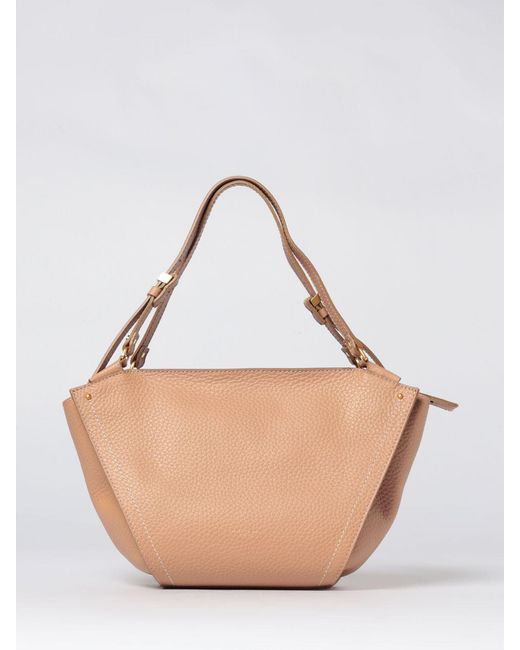 Gianni Chiarini Natural Bloom Hammered Leather Bag