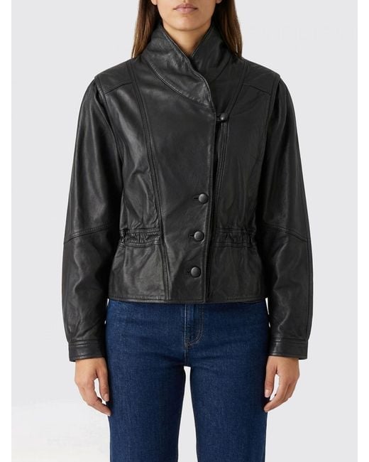 Isabel Marant Black Lambskin Leather Jacket