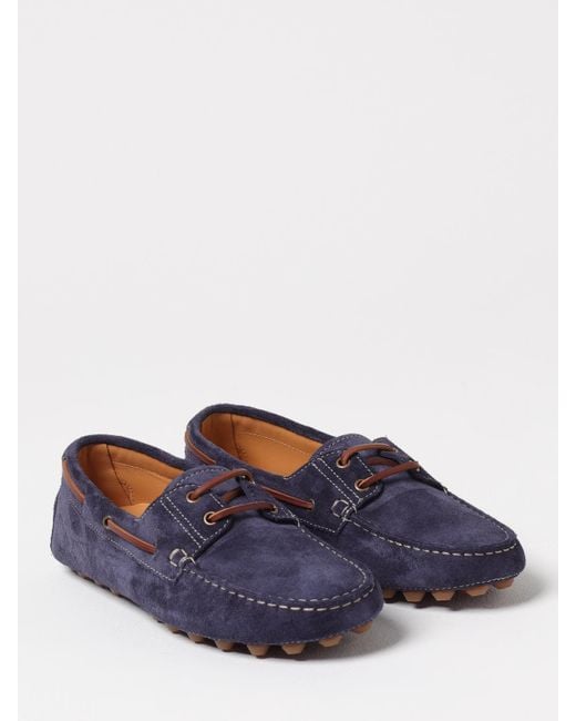 Tod's Blue Gommino Suede Loafer for men
