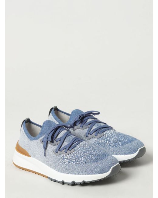 Brunello Cucinelli Blue Sneakers for men