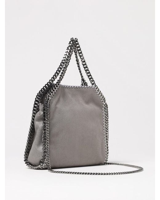 Stella McCartney Gray Falabella Crackle Suede Tote Bag